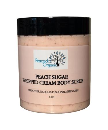 Exfoliating Body Scrub - Pore Cleansing Refreshing Shower Essential - Exfoliating & Nourishing For Radiant Skin (Peach Sugar Whipped Cream)