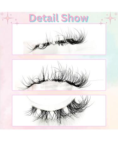 7 Pairs 3D Clear Band Cat Eye False Eyelashes | Fluffy Volume Curly Faux Mink Makeup - Reusable ZFD08 - Buy Online on GoSupps.com