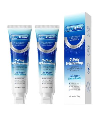 3D Whitening Toothpaste for Deep Cleaning 3 Count Pack (360g Total) Helps Tackle Stains and Maintain a Pleasantly Fresh Oral Environment White One Size One Size White - Buy Online on GoSupps.com