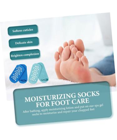 FOMIYES 2 Pairs Gel Socks Cracked Heel Care Socks Heel Repair Sock Spa Sock Heel Socks for Dry Cracked Feet Foot Softening Comfortable Socks Feet Care Lotion Foot Mask Miss Vegetable Gel - Buy Online on GoSupps.com