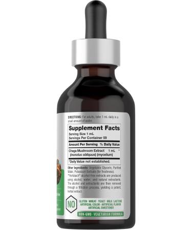 Horb ach Chaga Mushroom Liquid Extract | 2 Fl Oz | Vegetarian Tincture | Alcohol Free | Non-GMO Gluten Free - Buy Online on GoSupps.com