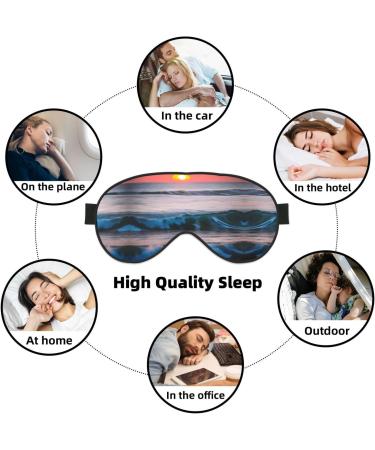Sunset & Sunrise Ocean Waves Eye Mask | Soft Light-Blocking Unisex Sleep Mask - International Shipping - Buy Online on GoSupps.com