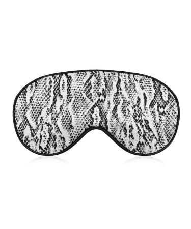 Snake Skin Pattern Sleep Mask for Women Adjustable Sleeping Eye Shades Cover with Elastic Strap