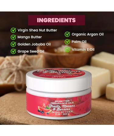 MOBETTER FRAGRANCE OILS Fruits Melons & Berries 8 Oz Body Butter for Unisex - Buy Online on GoSupps.com