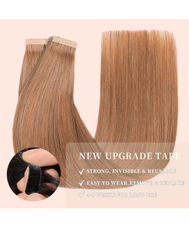 YDDM 20Pcs Invisible Tape Extensions - 14 Inch Real Hair Weft 30# | Premium Quality Hair Tapes for Seamless Look - Buy Online on GoSupps.com