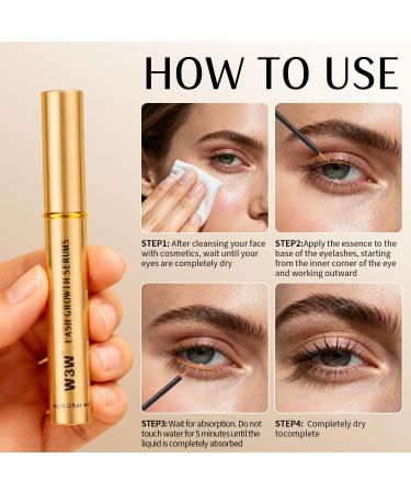 W3W Eyelash serum - Eyelash Growth Serum with Advanced Formula to Boost Longer, Thicker Fuller Looking Lashes Nourishing Lash Serum For Eyelash Growth Vegan & Cruelty-Free for Sensitive Eyes 4ml - Buy Online on GoSupps.com