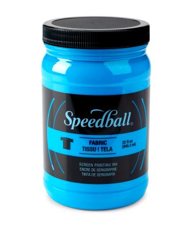 Speedball Fabric Screen Printing Ink  32-Ounce  Fluorescent Blue