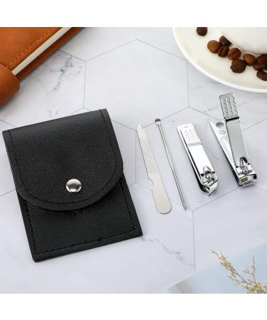 24-Piece Stainless Steel Manicure Set with Travel Case - Professional Nail Clippers & Pedicure Tools for Men and Women - Black - Buy Online on GoSupps.com