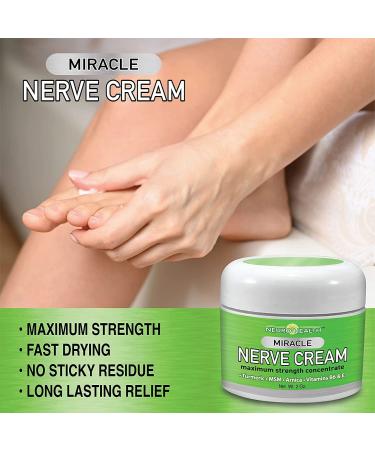 Neuro Health Miracle Nerve Cream 2oz Jar 2 Pack - Turmeric, Arnica, Vitamin B6 & E MSM Formula for Feet, Hands, Legs, Toes - Scientifically Developed for Maximum Effectiveness - Buy Online on GoSupps.com