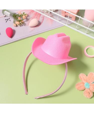 FOMIYES Cowboy Hat Headband: Mini Cowgirl Hat Headband - Birthday Costume Accessories Cowgirl Hat Costume Headwear for Western Masquerade Party (Pink) - Buy Online on GoSupps.com