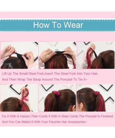 Ponytail Extension 22inch Long Straight Ponytail Extension Wrap Around Clip On Ponytail Hair Extension Heat Resistant Synthetic Straight Hair Pony Tail Hairpieces Ponytail Hairpiece for Women (Color 60 cm MSTMW-613H16 - Buy Online on GoSupps.com