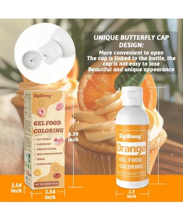 Gel Food Coloring - 80ml Orange Gel Based Food Dye Vibrant Tasteless Concentrated Food Coloring for Cake Cookie Decorating Easter Egg Icing Fondant Baking Macaron - 2.71 Fl.Oz Bottles (Christmas) - Buy Online on GoSupps.com