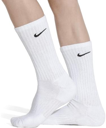 Nike Kids' Performance Cushioned Crew Training Socks (6 Pair) - White/Black | Dri-FIT Technology for Boys & Girls - Buy Online on GoSupps.com