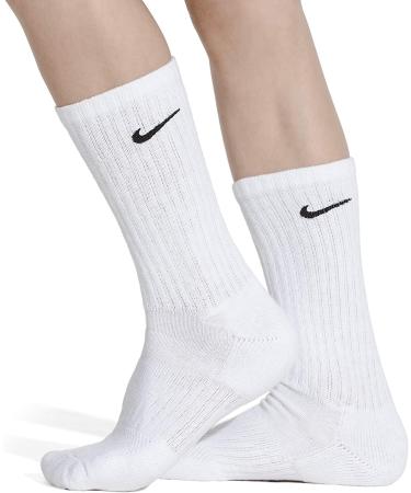 Nike Kids' Performance Cushioned Crew Training Socks (6 Pack) | Dri-FIT Technology, White/Black | Boys & Girls Comfort Socks - Buy Online on GoSupps.com