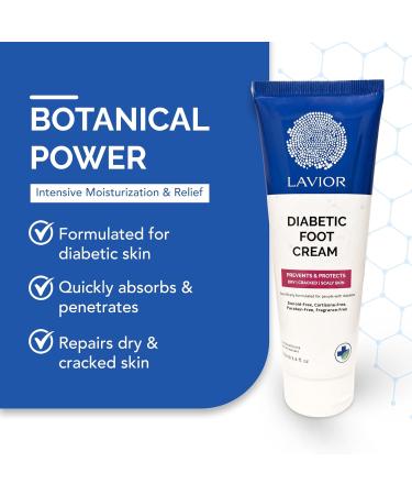 Lavior Diabetic Foot Cream | Natural Non-Toxic Moisturizer | Doctor Recommended Clinically Proven Relief | Hypoallergenic Vegan Made in USA - Buy Online on GoSupps.com