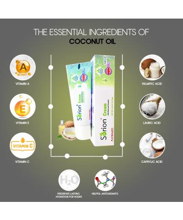 Sorion Herbal Cream - Eczema Psoriasis Relief with Coconut Oil, Neem & Turmeric (Travel-Size) - Buy Online on GoSupps.com