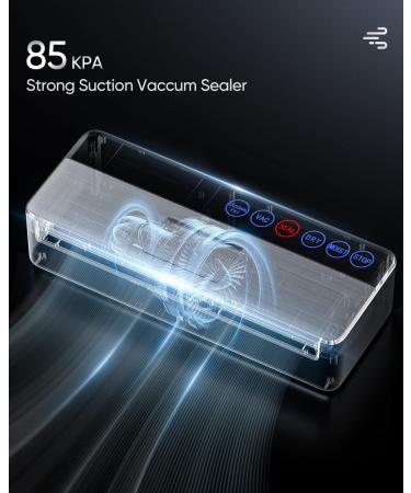Full Automatic Food Sealer (95Kpa) | Vacuum Sealer Machine with Bags | Air Sealing System for Dry & Moist Food | Lab Tested | LED Indicator Lights | Silver - Buy Online on GoSupps.com