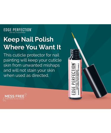 Edge Perfection Original Patented Nail Polish Barrier - 0.25 Fl Oz - Mess-Free Cuticles & Nail Art Designs - Quick-Drying Latex - Buy Online on GoSupps.com