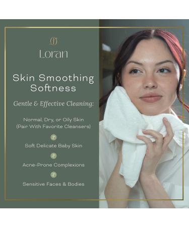 Loran Luxury Bamboo Viscose Facial Washcloth Set - 6 Soft Cloths for Spa-Like Skin Cleansing - Silky Bamboo Viscose Face Cloth - 10x10 White Washcloths - Buy Online on GoSupps.com