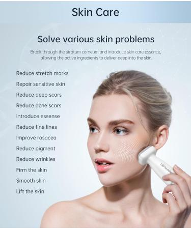 Derma Stamp - Adjustable 0 2mm 120 Pins Derma Stamp - Microneedling Derma Roller for Hair Beard growth loss Shrink Pores Brighten Skin Tone - Buy Online on GoSupps.com