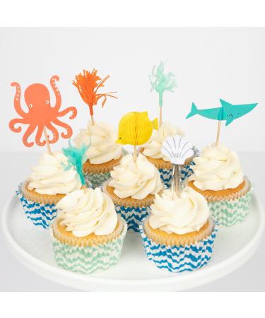 Meri Meri Octopus & Shark Cupcake Kit (Pack of 24) - Buy Online on GoSupps.com