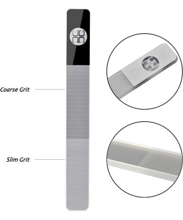 CHUSE Glass Nail Shiner File Durable Nano Crystal Nails Buffers Manicure Tool for Natural and Acrylic Christmas Gift - Buy Online on GoSupps.com