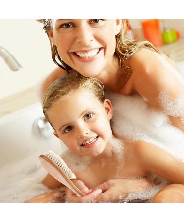 Toddler Hair Brush - Natural Dry Bristles, Infant Massaging Bath Gift, Soft Scalp Brush for Baby, Toddlers, Children - Buy Online on GoSupps.com