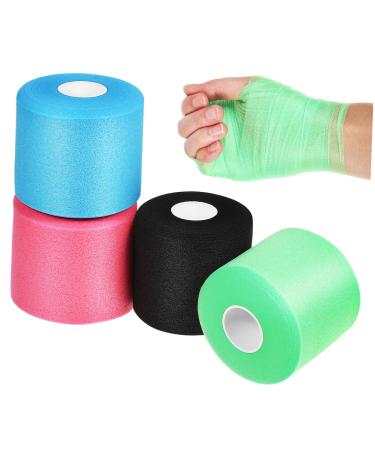 ULTECHNOVO 4 Rolls Skin Membrane Sports Wraps Pre Wrap Tape Athletic Outdoor Athletic Wrap Sponge Sports Tapes Underwrap Tape Training Athlete Tape Wrist Wraps Shockproof Wrap Tapes