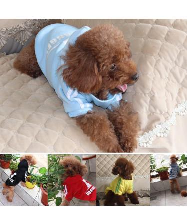 Fashion Dog Hoodie - Pure Cotton Streetwear for Small & Medium Dogs - Stylish Outfit in Light Blue/Pink - Buy Online on GoSupps.com