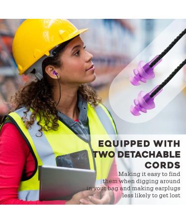 Buy Ear Plugs for Sleeping - 2 Pairs SNR 32dB Noise Suppression Silicone Earplugs - Soft Reusable Ideal for Sleep Travel Study and Work - Buy Online on GoSupps.com