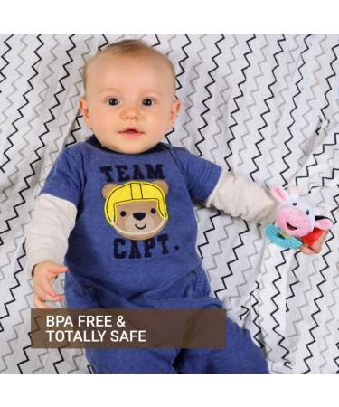 Wristy Buddy Cow Teether for Babies  0-2.5 yrs Baby Chew toys  Easy to hold Wrist Teethers for babies  Natural Organic Freezer Safe Teethers  Relief Sore Gums  Silicone BPA Free Baby Teething Toys Multi - Buy Online on GoSupps.com