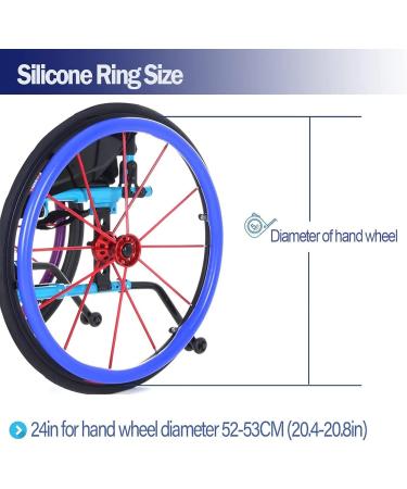 24in Silicone Wheelchair Push Rim Covers 1 Pair on-Slip Wear-Resistant Hand Push Cover Easy Installation/Easy Cleaning for Reduce Hand Wrist Forearm Sprains Purple - Buy Online on GoSupps.com