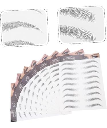 DRESSOOS 9 Sheets Imitation Eco Eyebrow Sticker Stickers Imitation Eyebrow Tattoos False Eyebrows Cosmetics 1 count (Pack of 1) Black - Buy Online on GoSupps.com