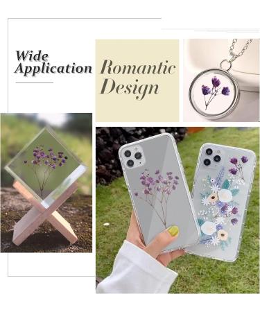 Pressed Dried Gypsophila Flowers 42PCS - Purple Babysbreath Flowers for DIY Crafts - Buy Online on GoSupps.com