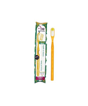 Lamazuna Reusable Bioplastic Toothbrush Medium Hardness 50 ml Yellow