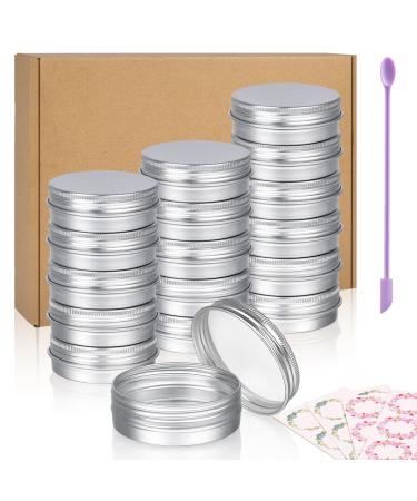 Aluminum doses sopito 24 pieces 30ml aluminum can portable small tin cans with lids for lip balm ointments cosmetics cream minikers tinkering jewelry (silver) - Buy Online on GoSupps.com