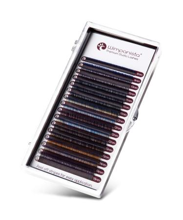 Ombr Blue Silk Eyelashes - D Curl 0.07mm Thickness 8-14mm Mix - 16 Strips Volume Lashes for Extensions - Buy Online on GoSupps.com