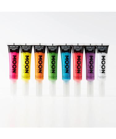 Moon Glow Neon UV Face & Body Paint - 15ml - Intense Red with Brush Applicator - Buy Online on GoSupps.com