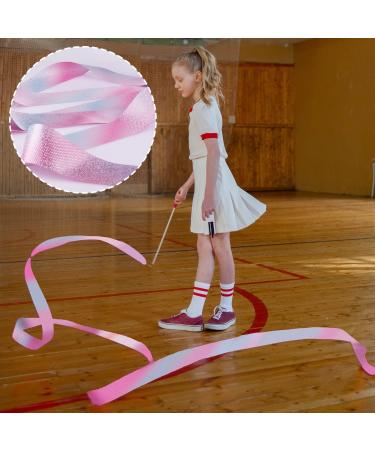 2pcs Sparkling Dance Ribbons for Gymnastics - 78.7 Inch Twirling Ribbons with Dancer Wand for Kids, Girls, Adults - Artistic Dancing Training & Party Favor - Buy Online on GoSupps.com