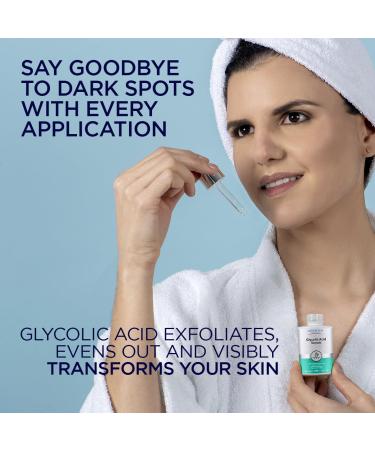 Dernier Glycolic Acid Serum 5% with Hyaluronic Acid 1% - Face Dark Spot Treatment Hyperpigmentation Exfoliant Resurfacing Brightening Glow Moisturizer Redness Hydrating Facial Peeling Women (1 fl oz) - Buy Online on GoSupps.com