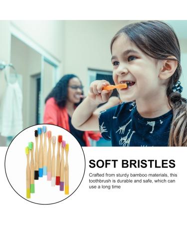 Lalafina Bamboo Children's Toothbrushes - 10 Pack Soft Manual Toothbrushes for Kids & Adults Portable Travel Toothbrushes for Healthy Gums - Buy Online on GoSupps.com