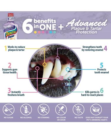 Dental Fresh Advanced Plaque & Tartar Water Additive for Dogs 17 oz - Teeth Cleaning Formula | Eliminates Bad Breath, Whitens Teeth | Improve Oral Health - Buy Online on GoSupps.com