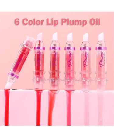 Tiejdhr 6 Colors Lip Plumper Moisturizing & Hydrating Plumping Lip Gloss Long Lasting Natural Lip Glossy for Women Girls (#04) - Buy Online on GoSupps.com