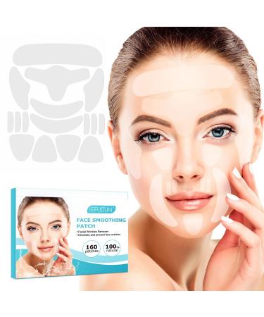 Forehead Wrinkle Patches 160Pcs  Wrinkle Patches  Forehead Wrinkle Patches to Smooth Whole Face Wrinkles Overnight Facial Patches Treatment  for Reduce Fine Wrinkles  Frown and Smile Lines