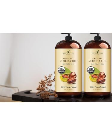 Organic Jojoba Oil - 828 ml - 100% Pure & Natural for Skin, Face, and Hair - Moisturizing Anti-Aging Formula for Men and Women - Buy Online on GoSupps.com