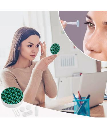Camo Pig Nose Pattern Contact Lens Case | Portable Cute Lens Holder with Mirror - Ideal for Travel & Storage - Buy Online on GoSupps.com