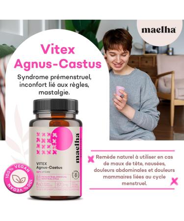 Vitex Agnus-Castus | Chatthouse Concentrated Extract | Menstrual and Premenstrual Pain | 60 Capsules | 100% Natural - Buy Online on GoSupps.com