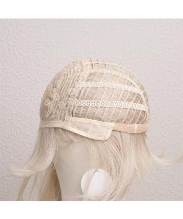 Platinum Blonde Bob Wig with Bangs - 12 Inch Heat Resistant Synthetic Wig for Daily & Party Wear - Buy Online on GoSupps.com