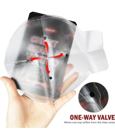 Vented Chest Seals for Open Chest Injuries - 2 Pack | IFAK Trauma Kit Dressing - Buy Online on GoSupps.com