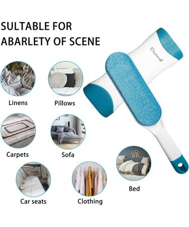 2 Pack Double Sided Furniture Lint Remover Brushes- Self Cleaning Pet Hair Cleaner for Sofa, Clothes, Carpet - Effective Hair Catcher Tool - Buy Online on GoSupps.com
